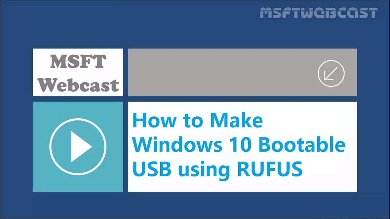 make bootable windows usb